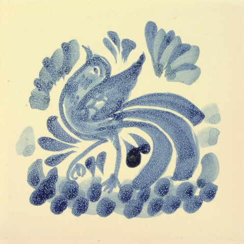 Gorky Gonzalez Mexican blue bird tile