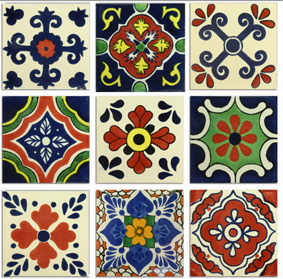 1 square foot classic Mexican tile designs