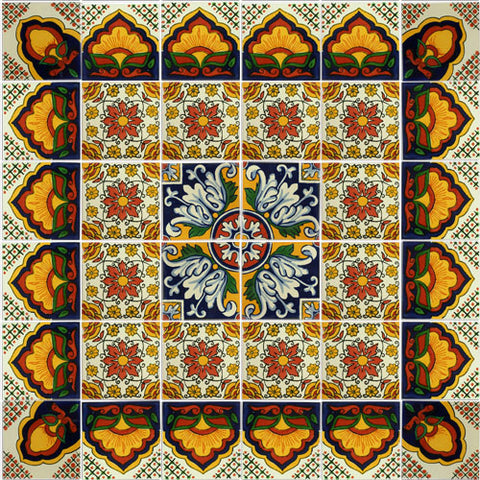 Decorative Mexican tile mural