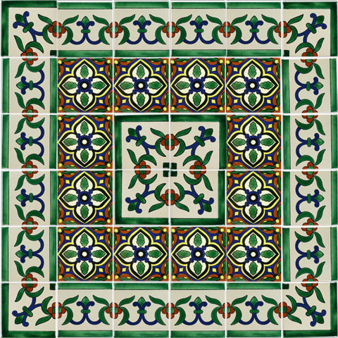 Decorative Mexican Tile Mural
