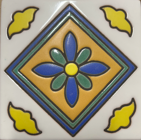 CLEARANCE - PRIMA MEXICAN TILE - CUADRADO EN CIELO 4x4