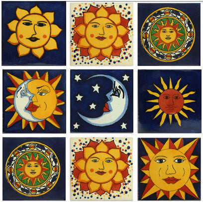 Sun designs Talavera Mexican tiles