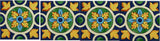 line of decorative ceramic Mexican tile