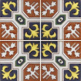 Moorish style hand painted tile