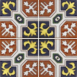 Moorish style hand painted tile