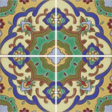 Raised relief Spanish tile pattern