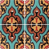 Raised relief ceramic tile