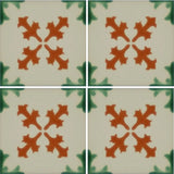 4 tile array of Especial ceramic Mexican tile