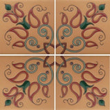 raised relief Spanish tile pattern