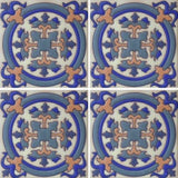 Moorish style hand painted tile