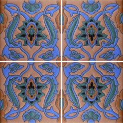 マーミット　バルザス　ビニールパラダイス Prima Mexican Tile - Tapachula Azul – Mexican Tile Designs
