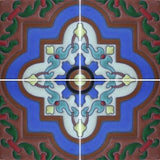 Raised relief Mexican tile pattern