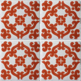 4 tile array Barrocco Terra Cotta decorative Mexican tile