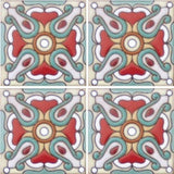 Raised relief Mexican ceramic tile