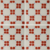 Four tile array ceramic Mexican tile