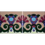 Raised relief border tile