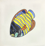 CLEARANCE - SET OF 3 PORCELAIN FISH TILES - 4X4