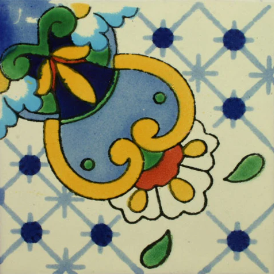 CLEARANCE - TRADITIONAL MEXICAN BORDER TILE - CISNE, CORNER 6X6