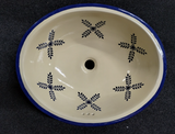 CLEARANCE - Traditional Mexican Sink-Vina Azul - LARGE OVAL