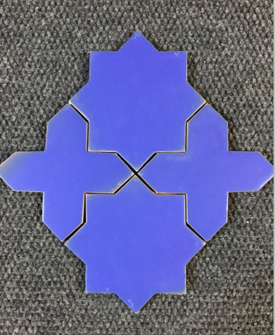 CLEARANCE - LOT OF STARS AND CROSS -  AZUL CLARO MATTE