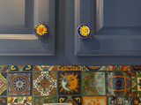 Raised Relief Ceramic Knob- Sol Y Luna