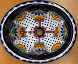 CLEARANCE - Traditional Mexican Sink-Puntos Y Flores
