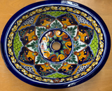 CLEARANCE - Traditional Mexican Sink-Escamas Verdes