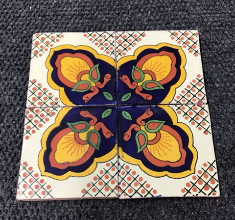 CLEARANCE - LOT- 4X4 TILES - TALAVERA - AMANECER, CORNER