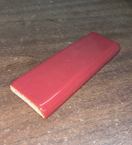 CLEARANCE - PRIMA MEXICAN TILE - SURFACE BULLNOSE - MAGENTA - LOT
