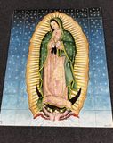 CLEARANCE - Mexican Style Mural - Virgen De Guadalupe con Estrellas