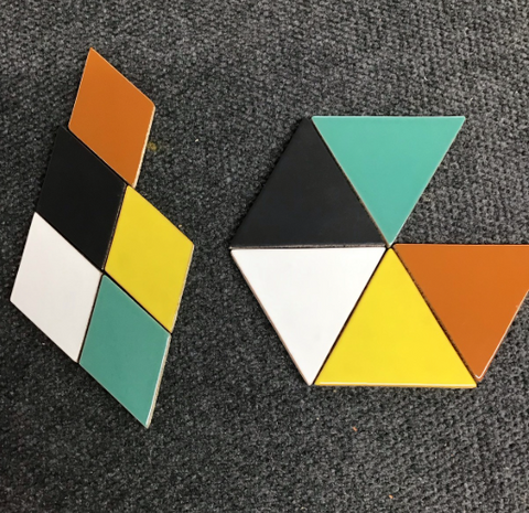 CLEARANCE - UNIQUE LOT OF DIAMOND AND TRIANGLE TILES