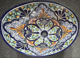 Traditional Mexican Sink- Floracion - Wave Vessel