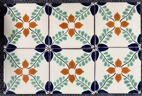 CLEARANCE - Especial Decorative Tile - Flor Y Enredadera 4x4 LOT