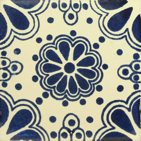 Traditional Spanish Blue Decorative tile