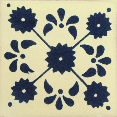 Traditional Mexican Tile - Daisy flower