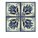 Traditional Mexican Tile - Flor Capula