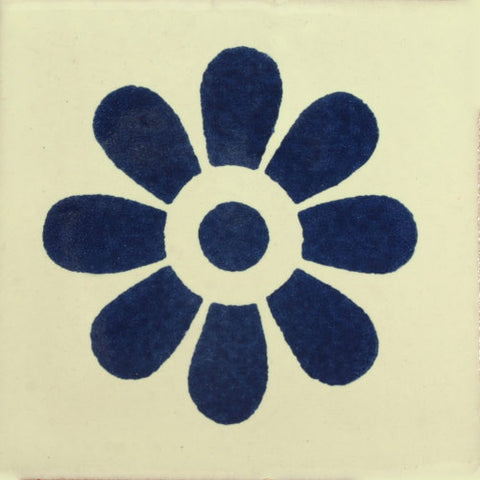 Traditional Decorative Mexican Tile - Flower