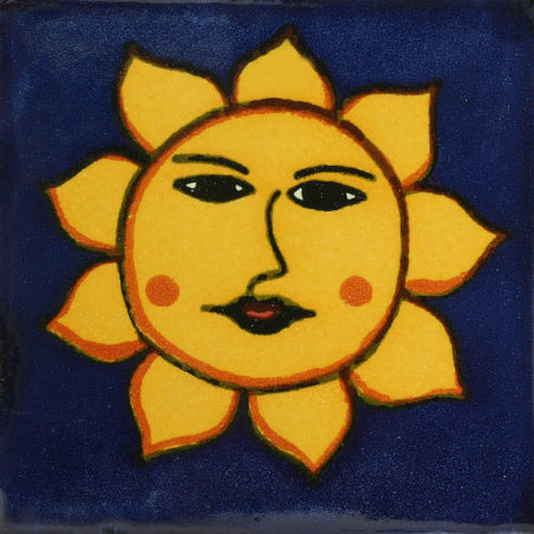 Traditional Decorative Mexican tile sun design