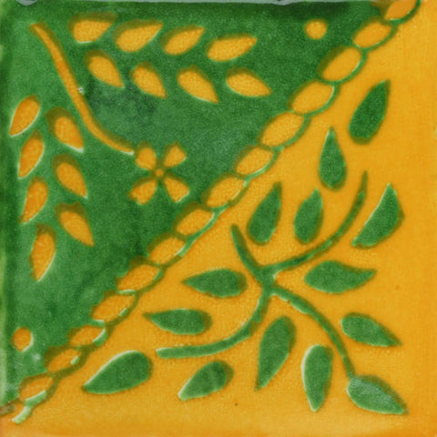 Traditional Mexican Tile - Laurel Verde/Mostaza – Mexican Tile Designs Traditional Mexican Tile - Laurel Verde/Mostaza – Mexican Tile Designs