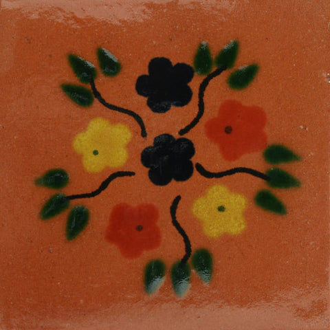Traditional Mexican Tile - Bouquet Natural