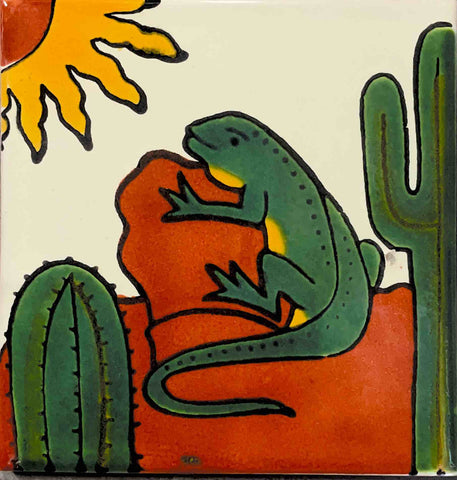 TRADITIONAL MEXICAN TILE - IGUANA