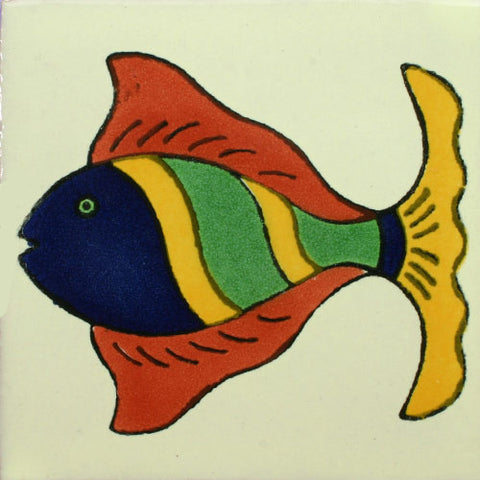 Traditional Decorative Mexican tile - Fish 