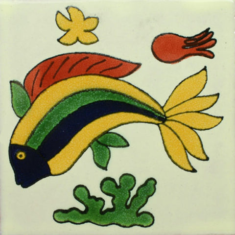 Traditional Decorative Mexican tile - Fish 