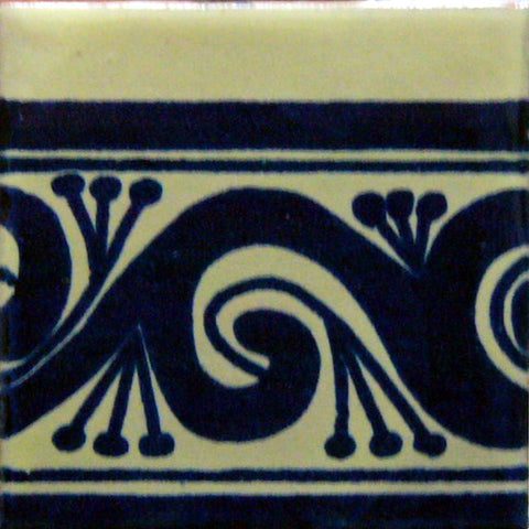 Mexican Tile-Border Decorative in Cobalt blue