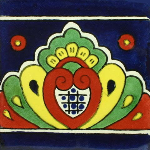 Mexican Tile-Border in blue, yellow and green