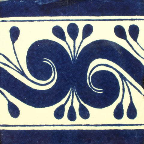 Mexican Tile-Border Decorative-Cobalt blue