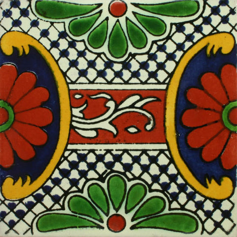 Mexican Tile-Border Decorative-Terra Cotta and green