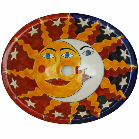 2 x Sole con luna ceramica - Pottery Sun with moon + OMAGGIO 2 x Sole con luna ceramica - Pottery Sun with moon + OMAGGIO