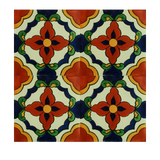 Traditional Mexican Tile - Flor Terra Cota