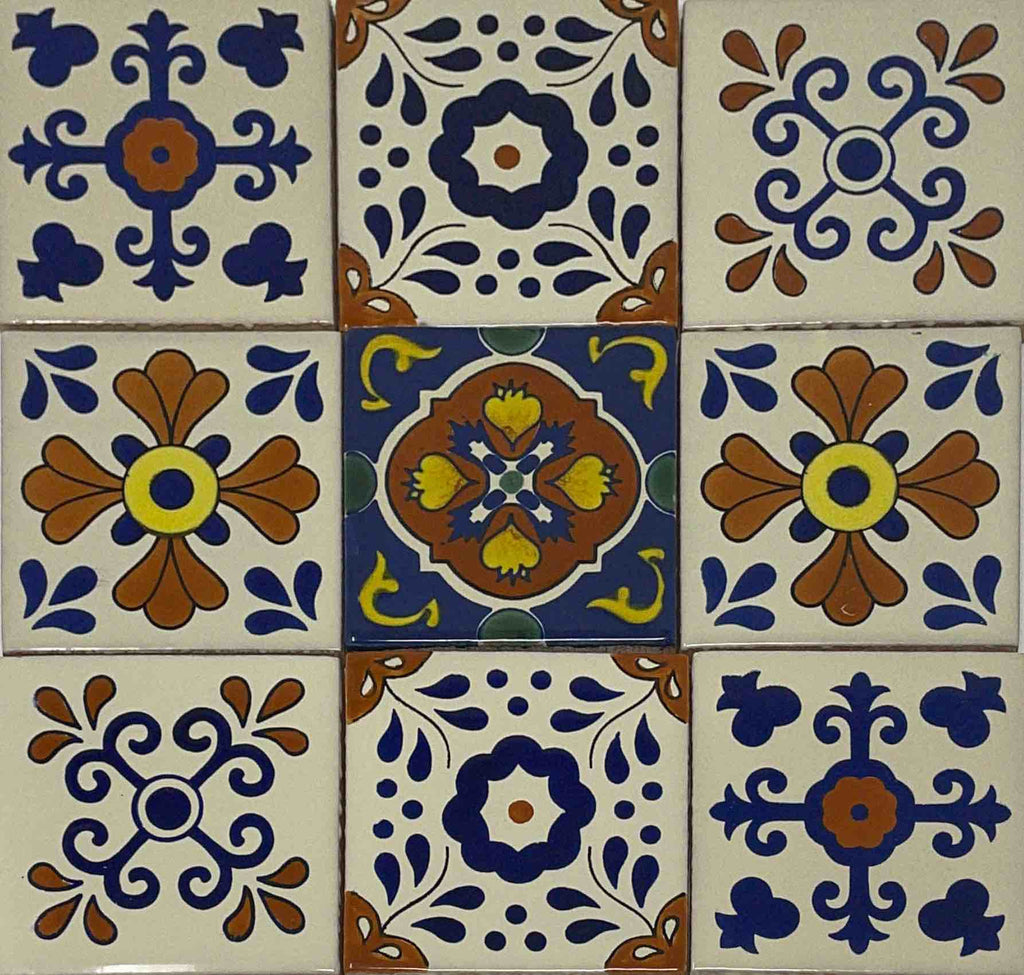 Estilos Azul Y Terracotta Ceramic Tile Collection – Mexican Tile Designs